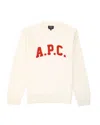 Apc Merino Wool Sweater With Varsity Logo In Neutral