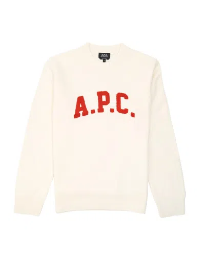 APC MERINO WOOL SWEATER WITH VARSITY LOGO