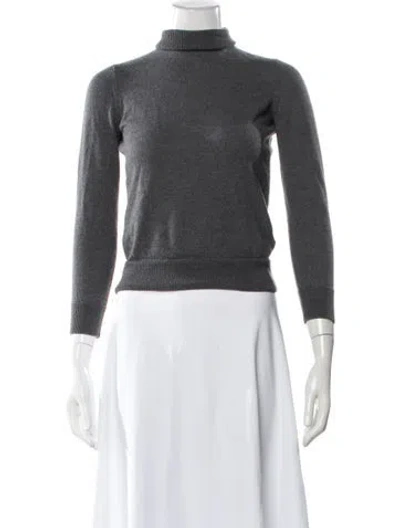 Pre-owned A.p.c. Merino Wool Turtleneck Sweater In Gray