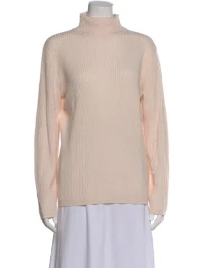 Pre-owned A.p.c. Merino Wool Turtleneck Sweater In Pink