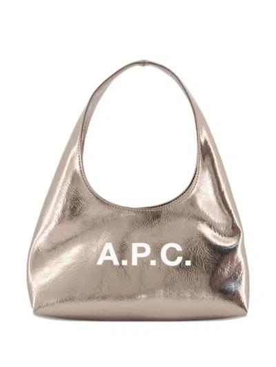 Apc Metallic Top-handle Shoulder Bag In Gray