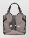 Apc A.p.c. Ninon Metallic Silver Tote Bag Women In Gray