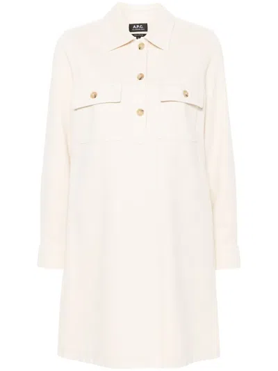Apc Mia Jeans-minikleid In Nude