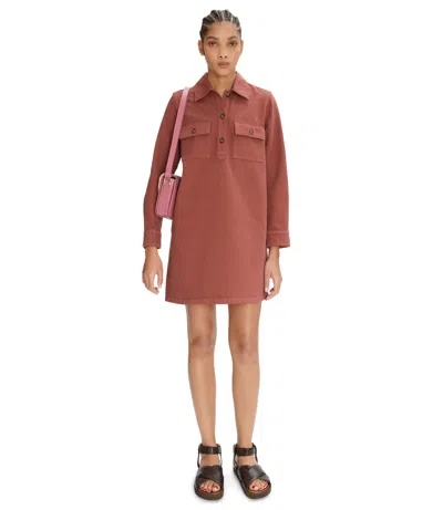 Apc Mia Dress In Fae - Faded Rose