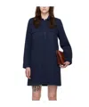 Apc Navy Mia Denim Minidress In Black