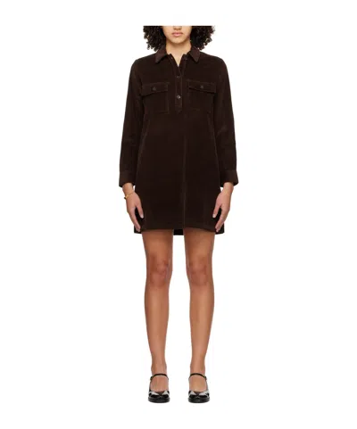 Apc Mia Long-sleeved Dress In Black