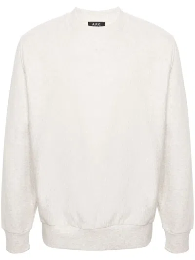 Apc Michael Cotton Sweatshirt In Neutrals