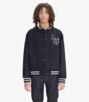 Apc Micky Jacket (m) Xl Heather Dark Blue In Heather Dark Blue
