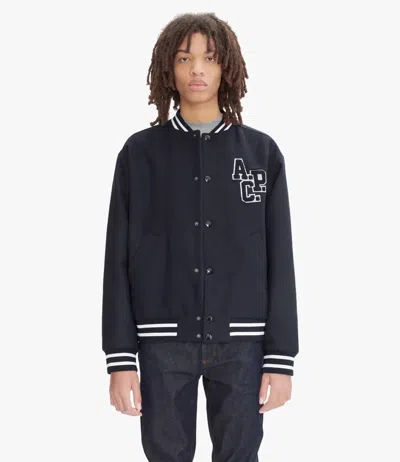 Apc Micky Jacket (m) Xl Heather Dark Blue