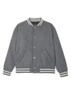 Apc Micky Striped Blouson Jacket In Gray