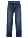 Apc Mid-blue Straight-leg Denim Pants With Fading In Blue