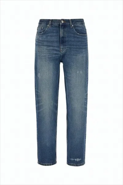 Apc Mid-blue Straight-leg Denim Pants With Five-pocket Design