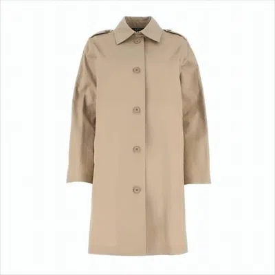 Apc Mid-length Button-down Coat With Pointed Collar In Brown