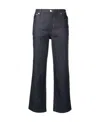 Apc Button-fly Flared Jeans In Black