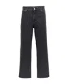 Apc A.p.c. High-waisted Wide-leg Jeans In Black
