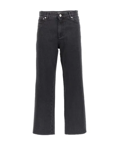 Apc Mid-rise Cropped Jeans In Black