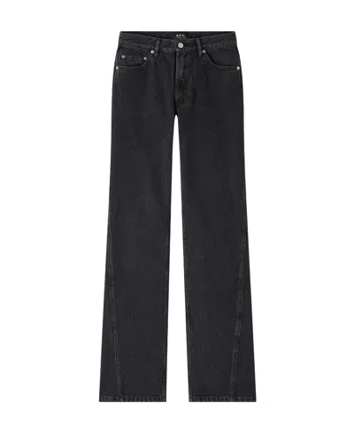 Apc Mid-rise Straight-leg Jeans In Black