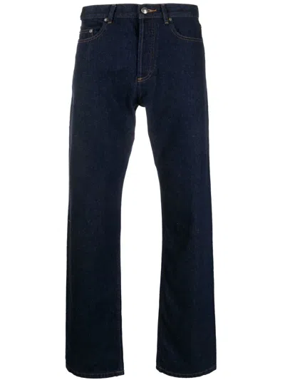 Apc Mid-rise Straight-leg Jeans In Blau