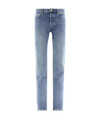 Apc Mid-rise Straight-leg Jeans In Blue