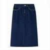 Apc Midi Denim Skirt With Straight Silhouette In Blue