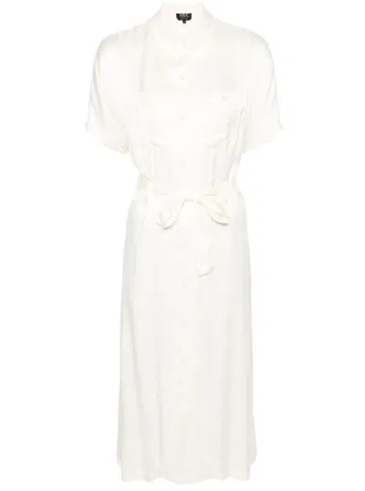 Apc Midi Dress With Button-down Front