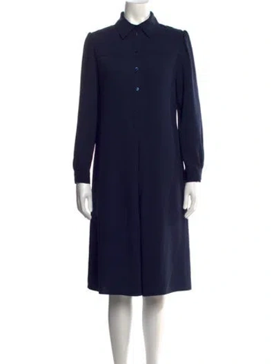 Pre-owned A.p.c. Midi Length Dress In Blue
