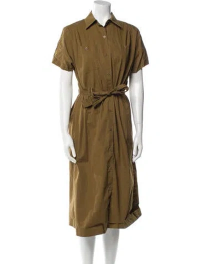 Pre-owned Apc Midi Length Dress In Brown
