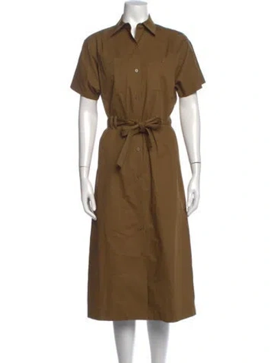 Pre-owned A.p.c. Midi Length Dress In Brown
