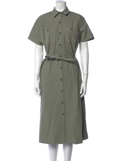 Pre-owned A.p.c. Midi Length Dress In Green