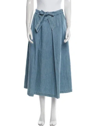 Pre-owned Apc Midi Length Skirt In Blue