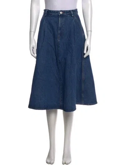 Pre-owned A.p.c. Midi Length Skirt In Blue