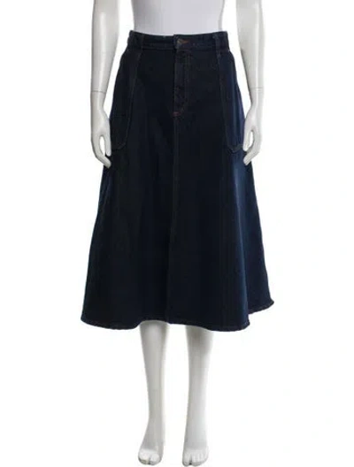 Pre-owned A.p.c. Midi Length Skirt In Blue