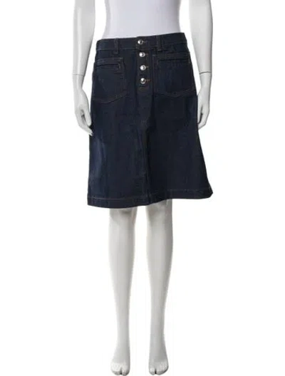 Pre-owned A.p.c. Midi Length Skirt In Blue