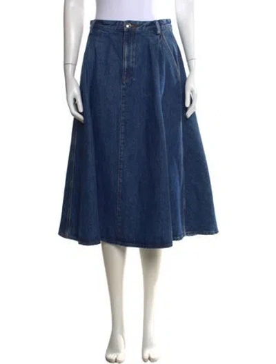 Pre-owned A.p.c. Midi Length Skirt In Blue