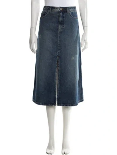 Pre-owned A.p.c. Midi Length Skirt In Blue
