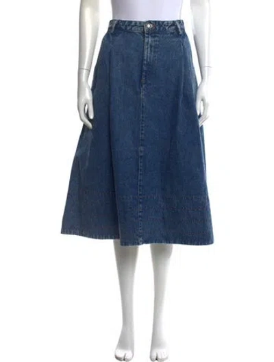 Pre-owned A.p.c. Midi Length Skirt In Blue