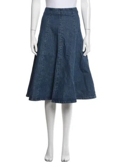 Pre-owned A.p.c. Midi Length Skirt In Blue