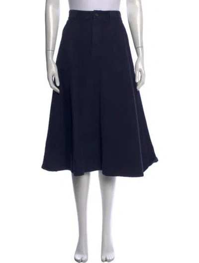 Pre-owned A.p.c. Midi Length Skirt In Blue