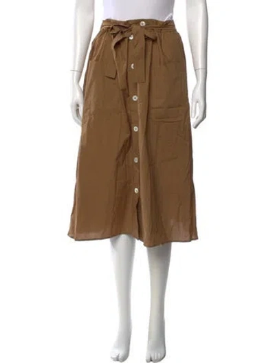 Pre-owned A.p.c. Midi Length Skirt In Brown