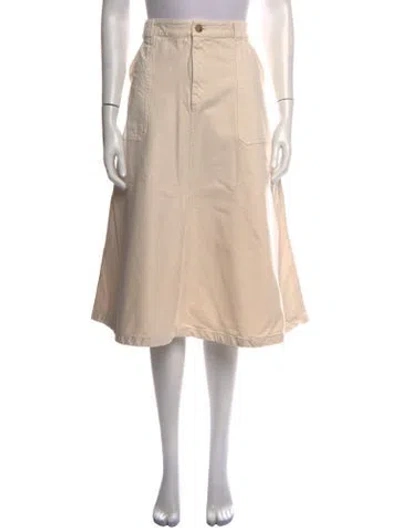 Pre-owned A.p.c. Midi Length Skirt In Neutrals