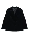 Apc Midnight Blue Cotton Blazer With Double-breasted Design In Black