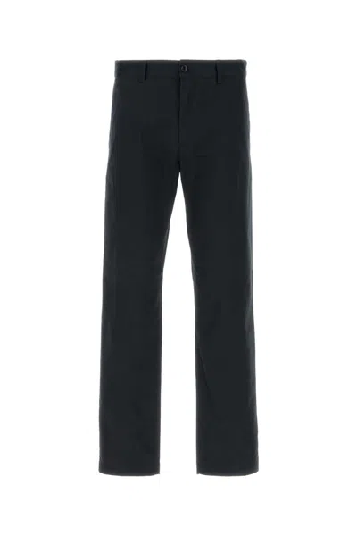 Apc A.p.c. Midnight Blue Cotton Constantin Pant In Black