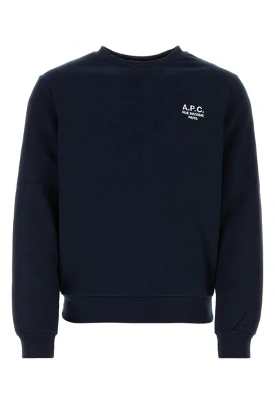APC MIDNIGHT BLUE COTTON SWEATSHIRT