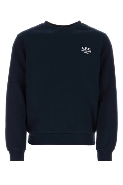 Apc Midnight Blue Cotton Sweatshirt