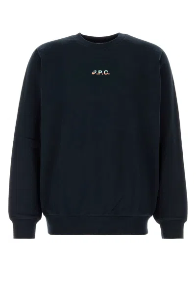 Apc Midnight Blue Stretch Cotton A.p.c. X Asics Lake Sweatshirt In Navy