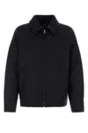 A.p.c. Midnight Blue Wool Blend Jacket In Black