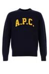 Apc A.p.c. Midnight Blue Wool Joshua Sweater In Blue