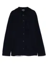 Apc A.p.c. Midnight Blue Wool Shirt With Chest Pocket In Blue