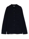 Apc A.p.c. Midnight Blue Wool Shirt With Chest Pocket In Black