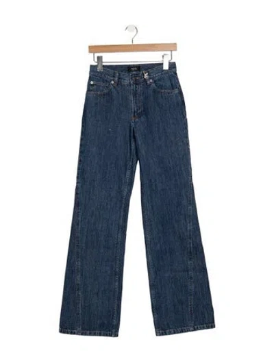 Pre-owned A.p.c. Mid-rise Flared Jeans W/ Tags In Blue